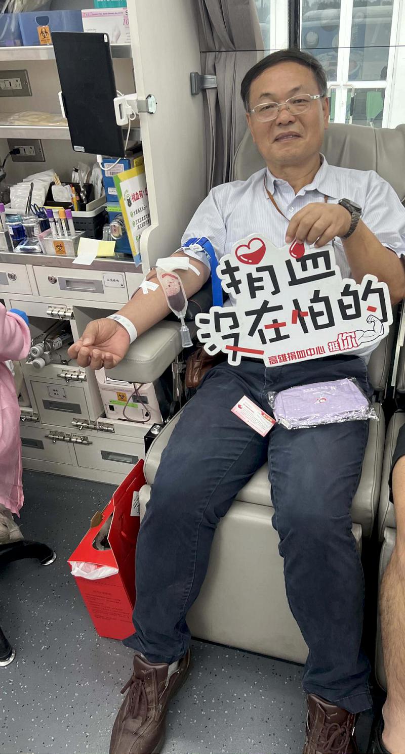 台灣中油煉製事業部邀同仁眷屬洽公民挽袖獻愛 7.5小時募得38750cc 熱血
