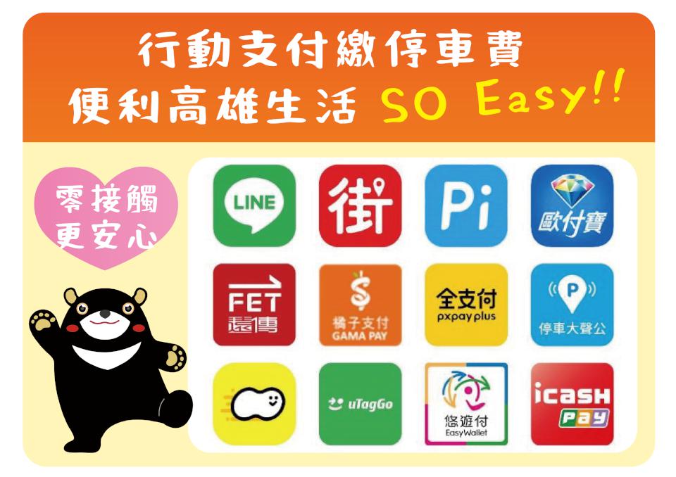 高市交通局鼓勵12家行動支付業者手機APP繳納停車費 抽獎產生94名幸運得主