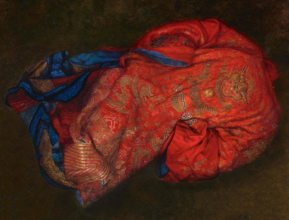 台南應用科大美術系副教授陳香伶鑽研油畫逾30年 法國巴黎首都藝術展作品「烈愛」