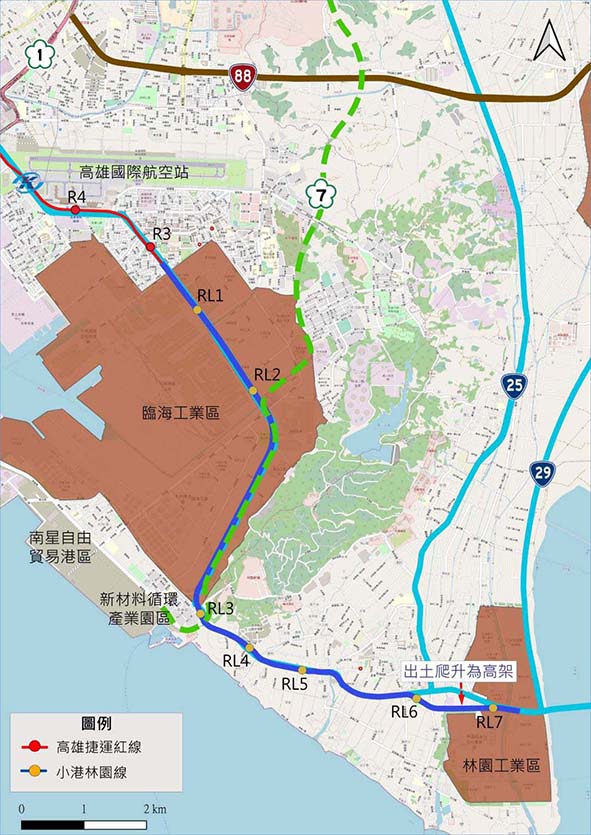 高雄捷運小港林園線可行性研究案獲行政院同意 捷運局續推綜規環評拼111年底動工