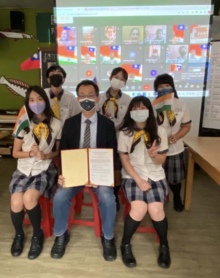 高餐大附中結盟印度綠洲學校 深化文化、教育、資訊共享交流互動