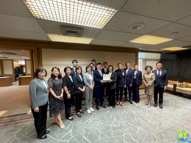 民進黨立委趙天麟率團赴泰 拜會交流 並祝賀賽塔順利當選泰國新任總理