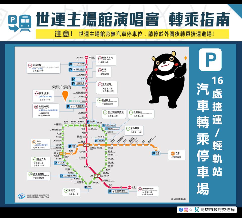 2025年韓團KT POP登高雄世運主場館開唱 世運大道交管高捷加密班次提供免費接駁