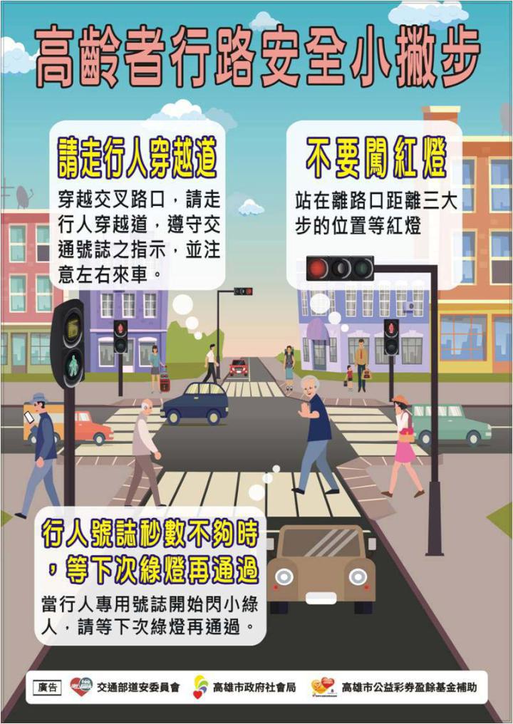 滿65歲機車族交通意外致死率高 高市社會局提醒留意行的安全