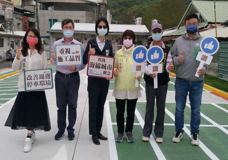 鼓山區青泉街、青泉街126巷口新建平面停車場完工 可容納150輛機車