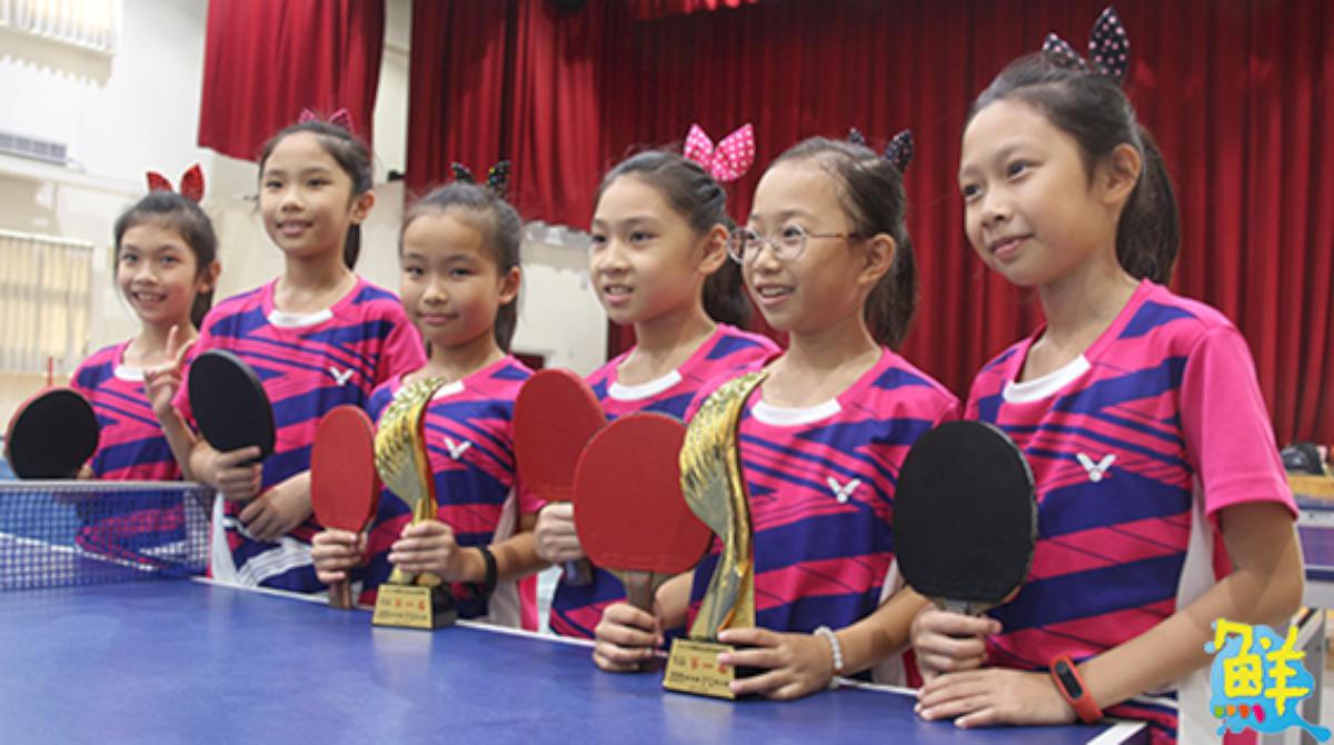 107年全國總統盃國小組團體桌球賽 高市鼓山區中山國小拍下雙冠王