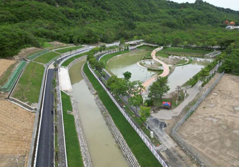 高市鼓山運河文化遺址搶救作業完成 柴山滯洪池接續完工啟用 水利局感謝立委趙天麟爭取補助