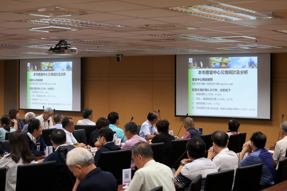 中颱山陀兒重創高市  陳其邁市政會議感謝各界支援災後復原