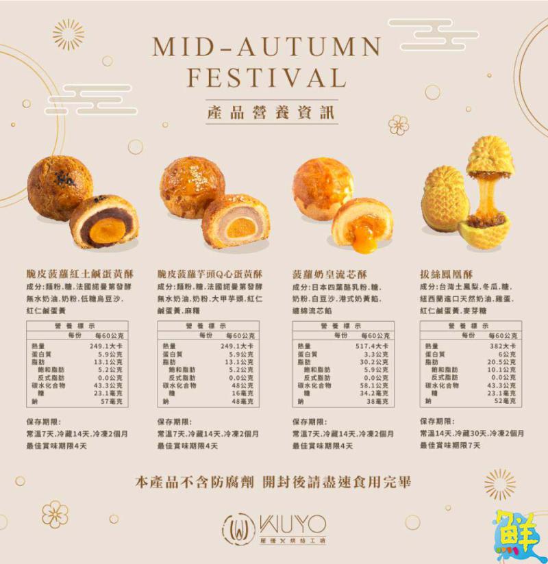超搶手中秋伴手禮盡在WUYO屋優烘焙工坊！誠摯邀您共享真材實料的平價美食