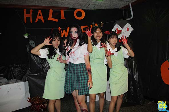 中山工商餐飲等4科學生設計萬聖節應景活動 特殊化妝密室逃脫驚嚇體驗