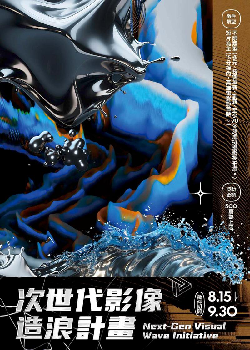 文化局次世代影像造浪獎助計畫每件最高500萬元 9月30日申請截止