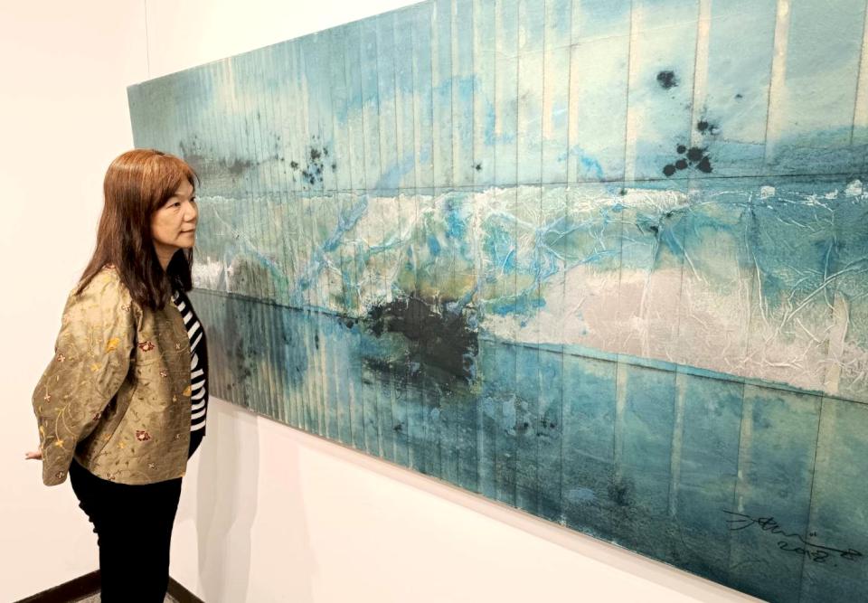 正修科大科藝處「人類世之下的多元共生」個展 精選高市現代畫學會理事洪明爵畫作