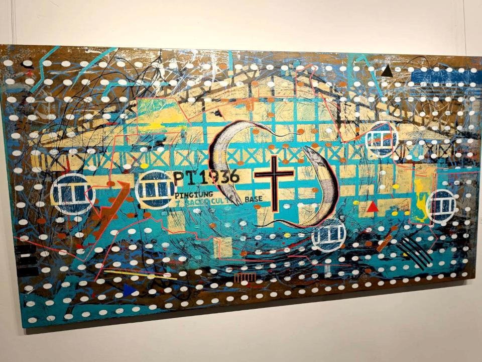 正修科大科藝處「人類世之下的多元共生」個展 精選高市現代畫學會理事洪明爵畫作