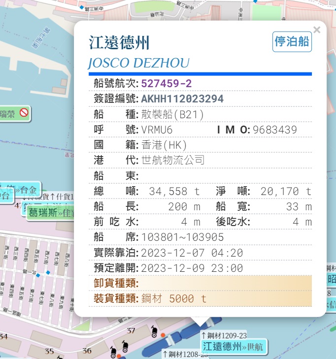 臺灣高雄港務整合港區特有資訊建置智慧看板 視訊會議同步查看船席動態