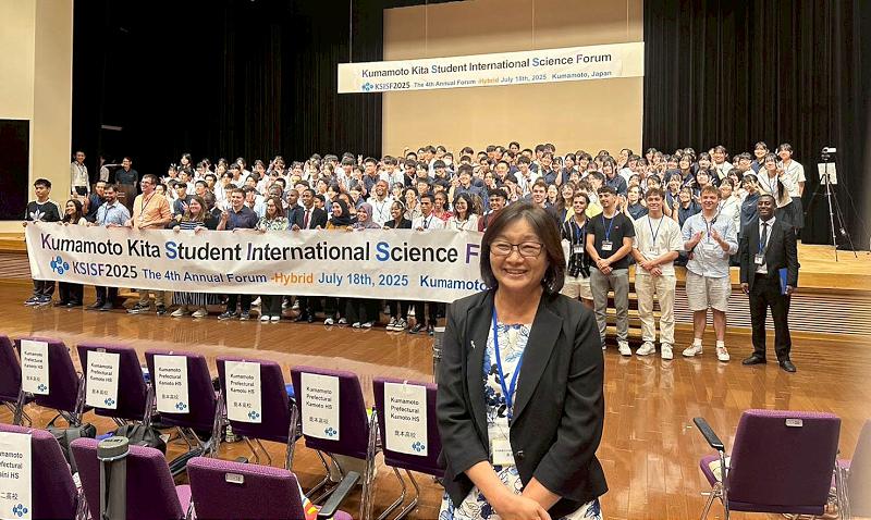 高市林園高中結盟日本熊本北高校深化學生互訪等合作 參與國際科學論壇英文專講