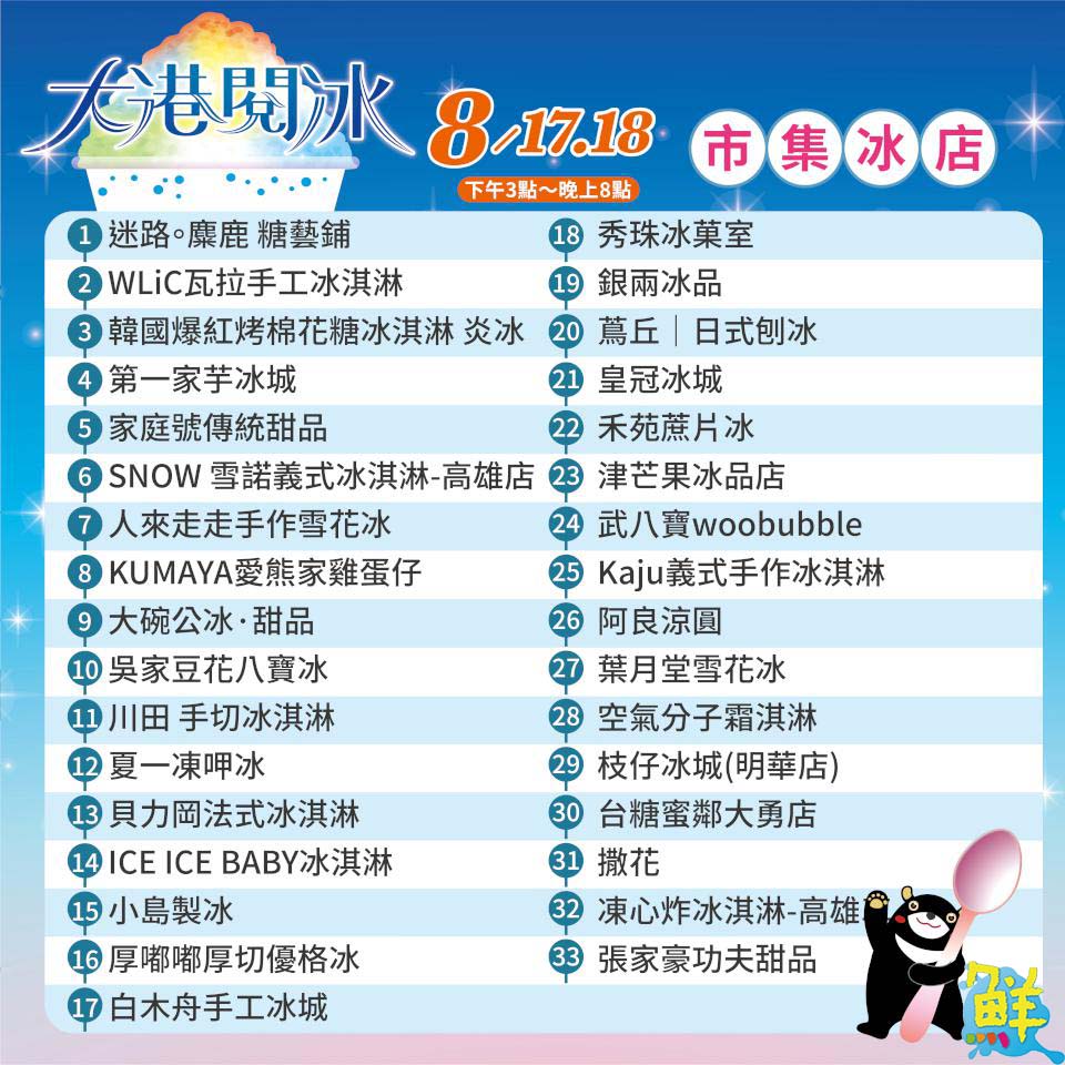 2024大港閱冰高手名單全公開 相揪周末哈瑪星呷冰 抓住夏天的尾巴