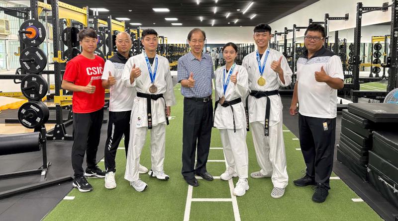 113年全中運 中山工商空手道1金、2銅、團體第3名、空氣手槍團體第4