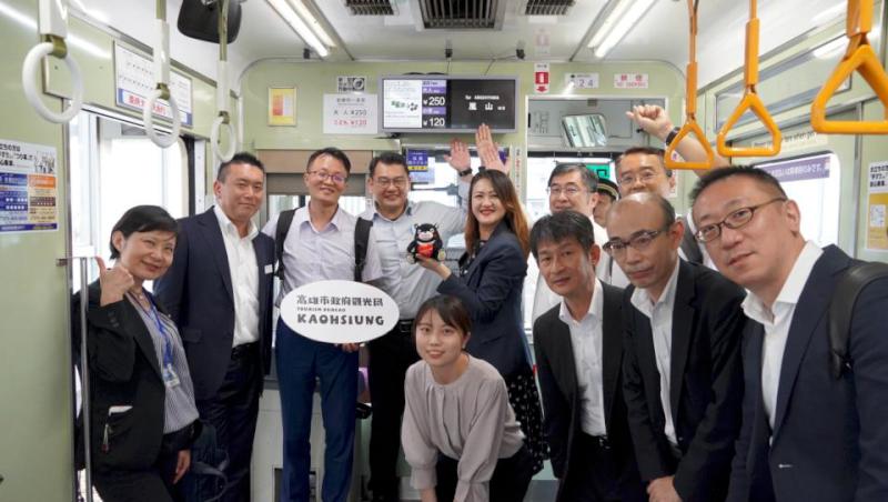 日本關西京阪電鐵強力曝光高雄觀光宣傳廣告 觀光局與高捷再訪東急電鐵取經鐵道觀光