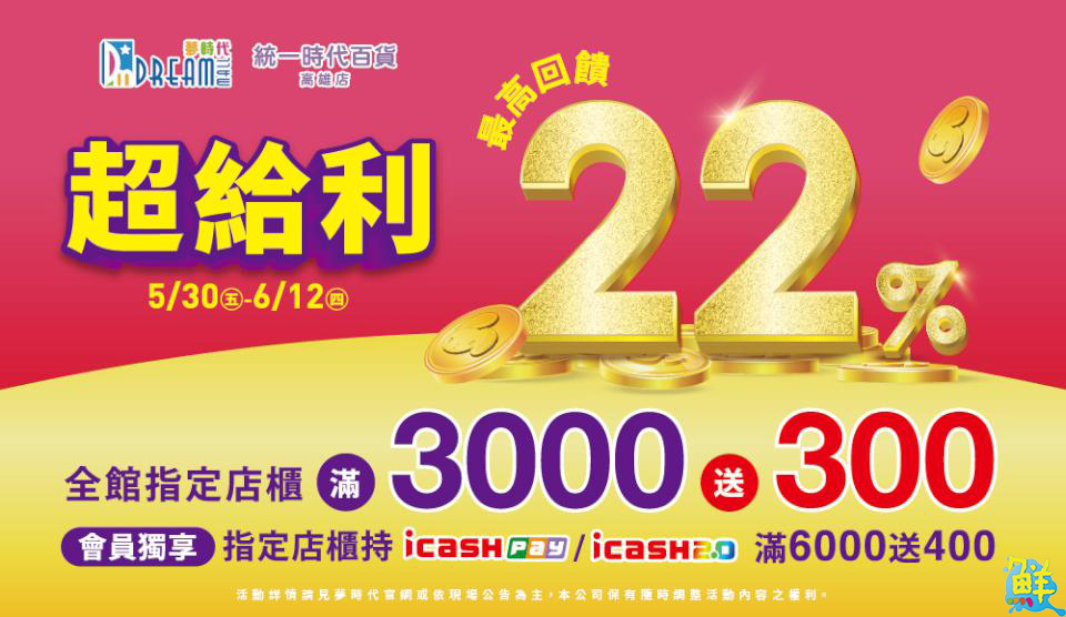 夢時代推出「超給利」檔期 超值優惠讓您購物更有力