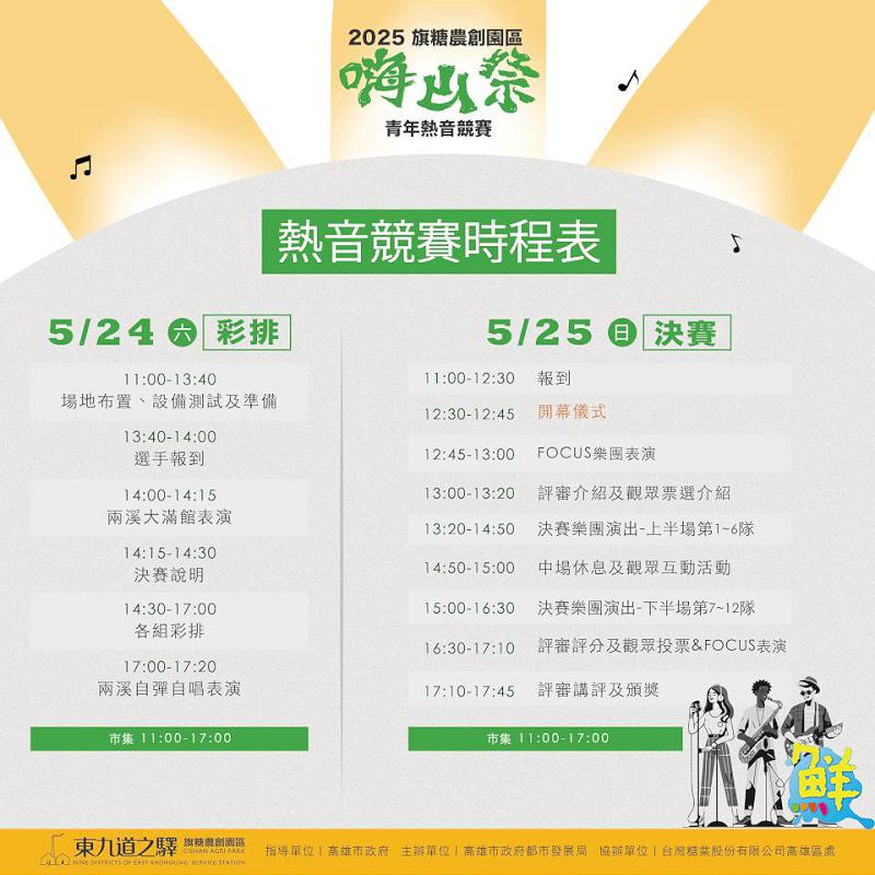 2025旗糖農創嗨山祭 青年熱音樂團尬場秀創意