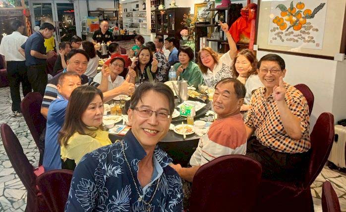 中華台灣經貿文化交流協會聯誼餐敘 理事長趙文彬、創會理事長張永漢致詞迎賓