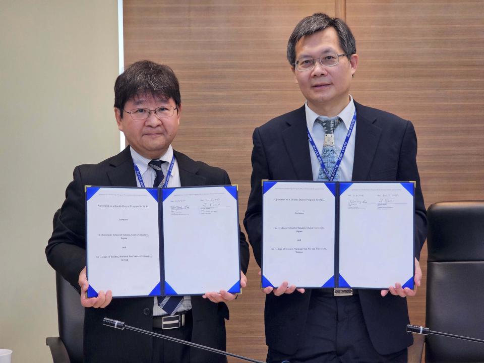 中山大學理學院續攜手日本大阪大學理學研究院 簽約合推博士雙聯學位
