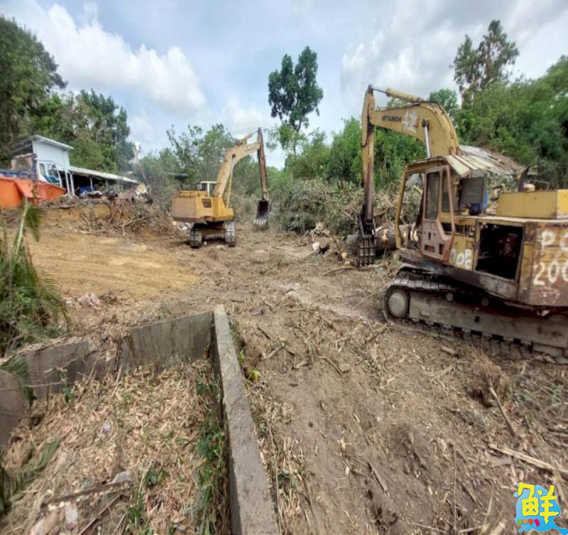 高雄高爾夫球場長期無水保滯洪設施 高市府進場執行坡地防災工程