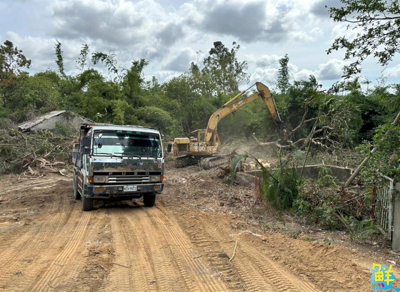高雄高爾夫球場長期無水保滯洪設施 高市府進場執行坡地防災工程
