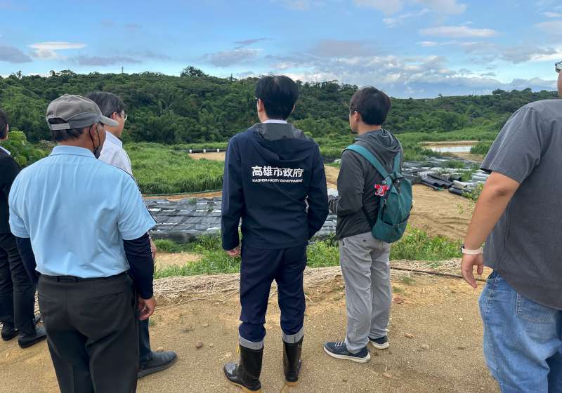 丹娜絲颱風逼近  陳其邁市長邀集和山里長勘查大樹和山光電場防汛措施