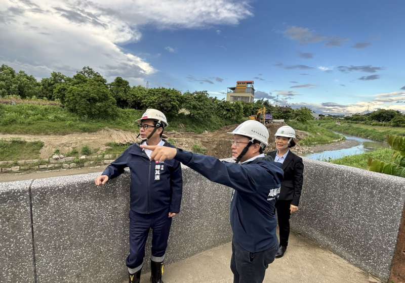 丹娜絲颱風逼近  陳其邁市長邀集和山里長勘查大樹和山光電場防汛措施