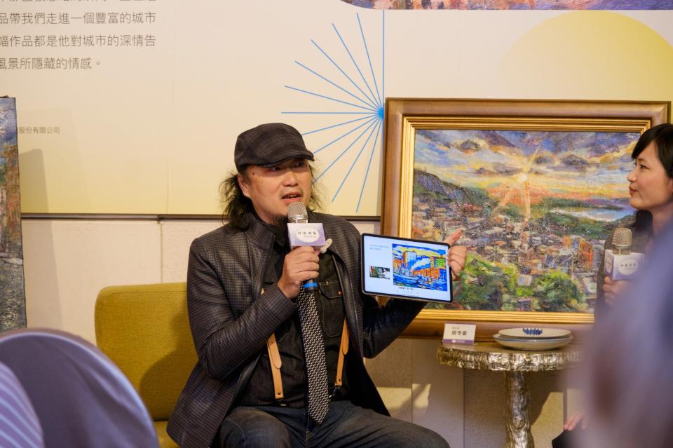 玲廊滿藝畫廊 胡令豪透過畫布與色彩激盪開展「城市光彩」藝術饗宴