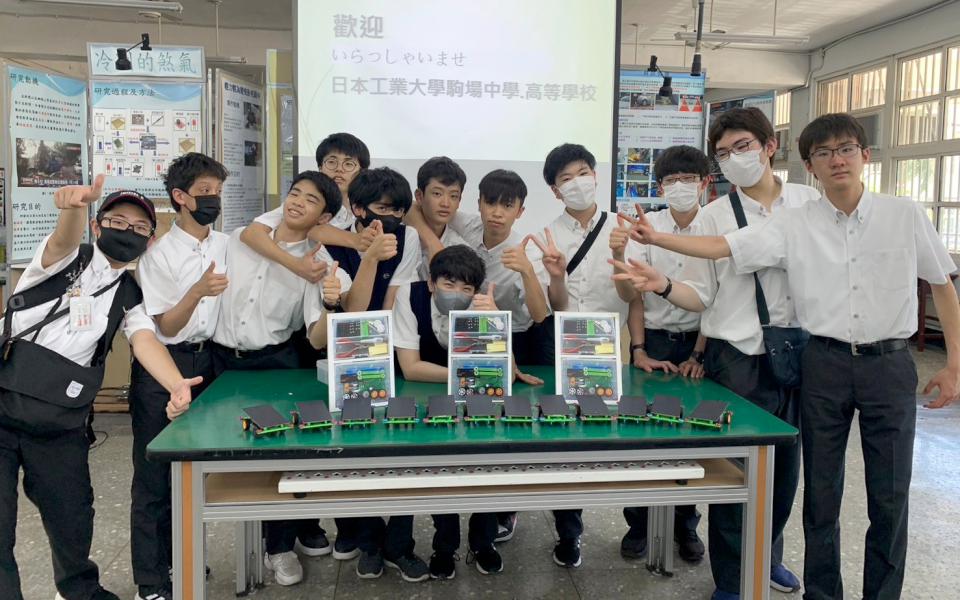 日本工業大學駒場高校附設中學校200名師生 訪姊妹校高英工商體驗實作課程